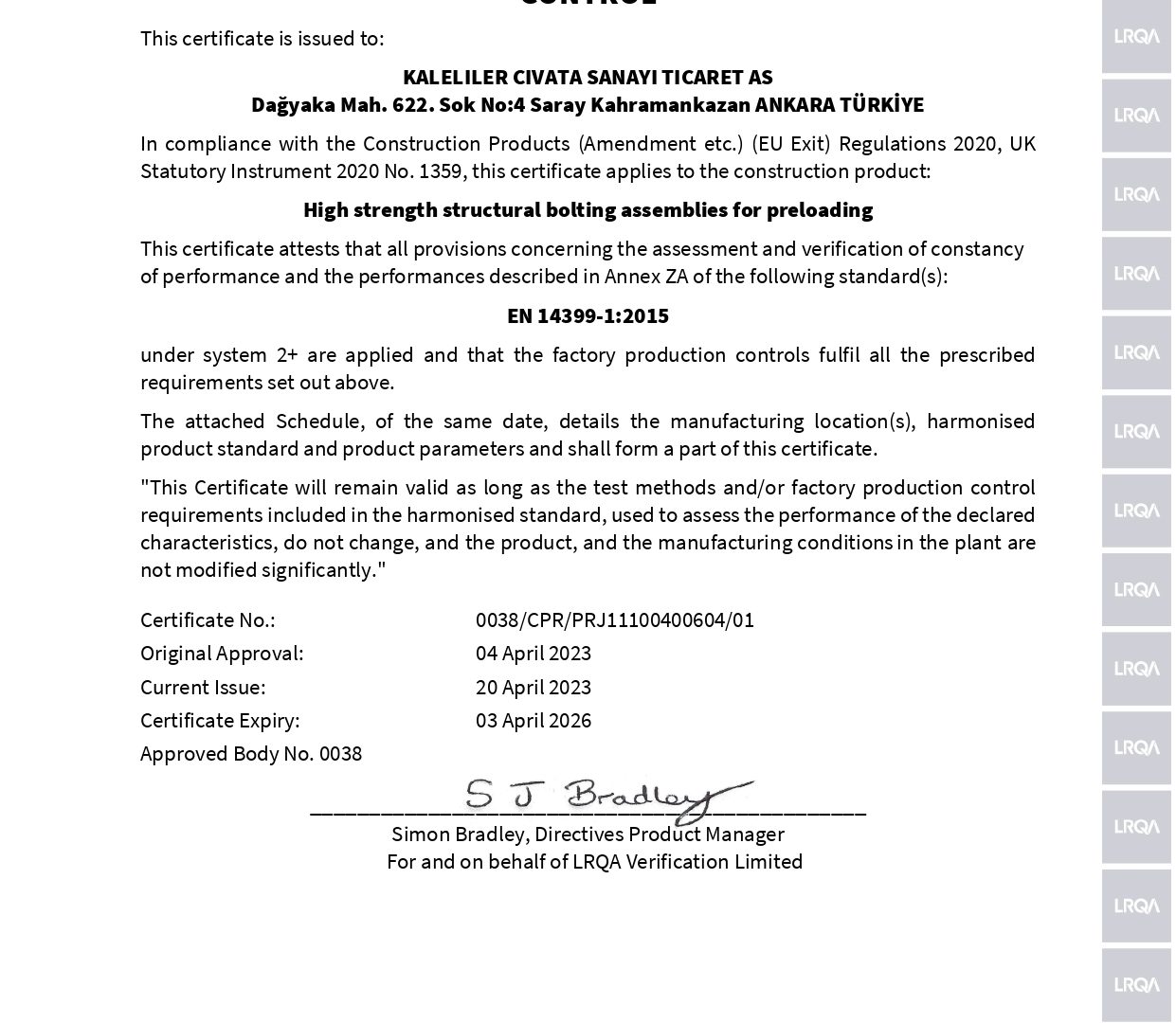 Kaleliler_2015_UKCA CPR Certificate_EN14399_Apr 2023_page-0001